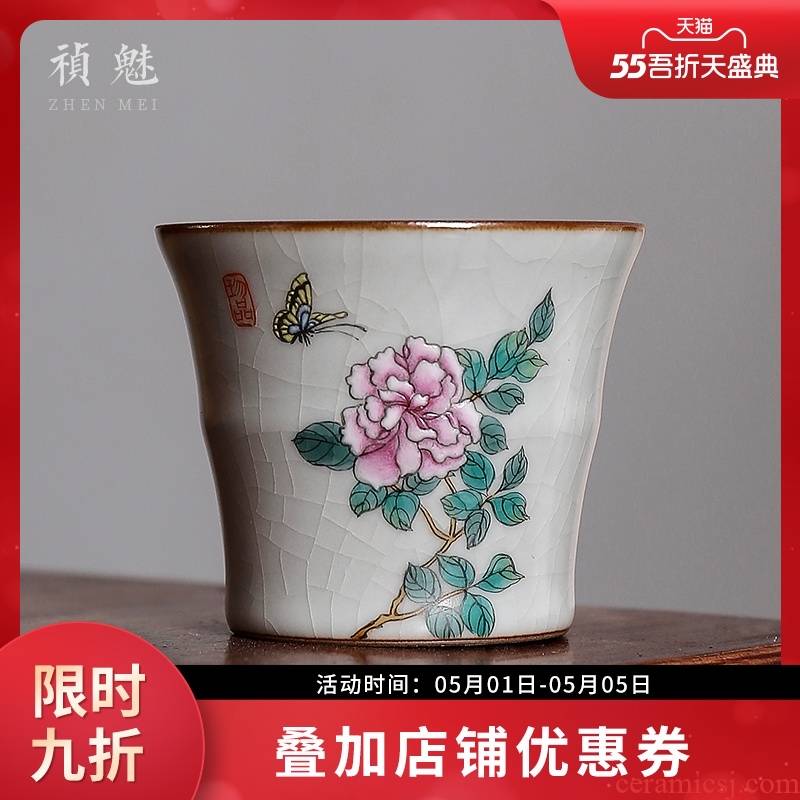 Shot incarnate the azure your up hand - made bamboo kung fu tea set individual sample tea cup cup of jingdezhen ceramics master cup single CPU