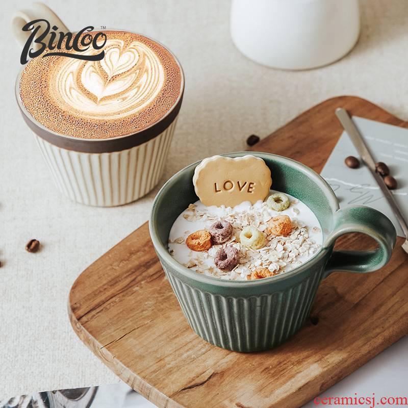 Bincoo retro ceramic coffee cup keller manual hand Japanese contracted coarse pottery breakfast cup coffee cups