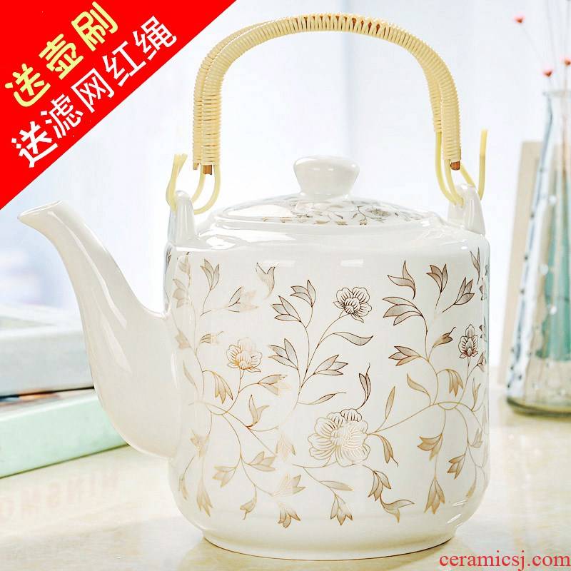 Ceramic pot of cold water household teapot large - capacity single pot of cold water bottle Chinese jingdezhen porcelain hotel