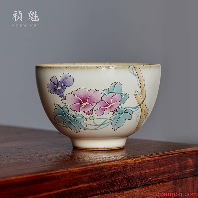Shot incarnate your up hand - made morning glory of jingdezhen ceramic cups kung fu tea set personal sample tea cup master cup single CPU