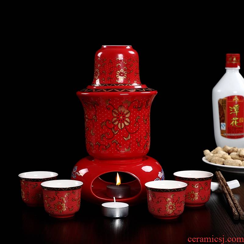 Qiao MuWen wine wine hot pot rice wine Japanese household glass ceramics burn hot wine suits for liquor wine pot cooking wine