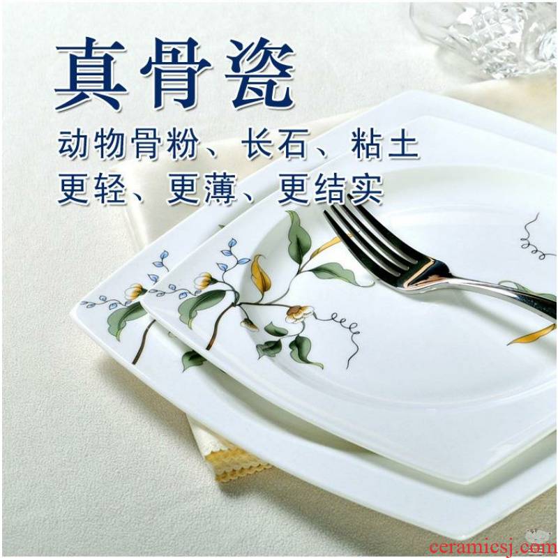 Ipads China western food dish FanPan Chinese dishes adult 0.2 plate plant fresh flowers small household ceramic soup plate