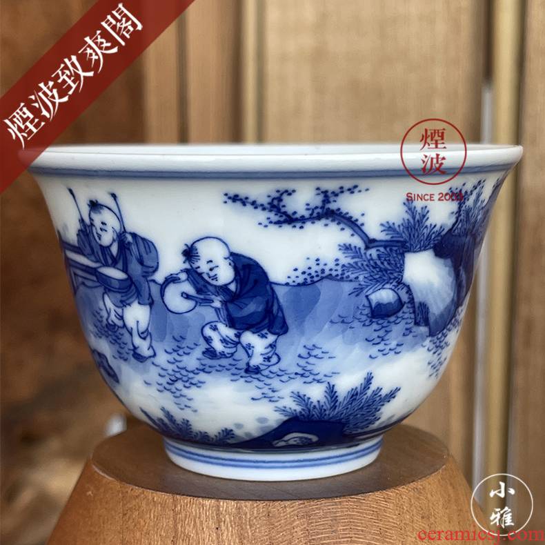 Jingdezhen lesser RuanDingRong com.lowagie.text.paragraph made lesser blue baby play five lion dance koubei