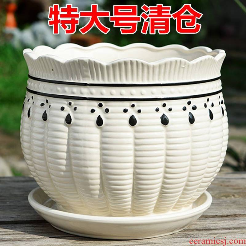 Flowerpot ceramics with tray was oversized planted landau crab claw meat pure color jade special may time! Lovely fine mud