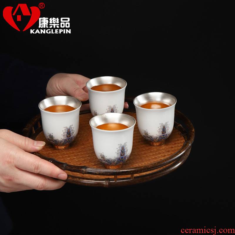 Recreational product ceramic gold colored enamel coppering. As silver cups manual small sample tea cup glass sheet fullness of household utensils