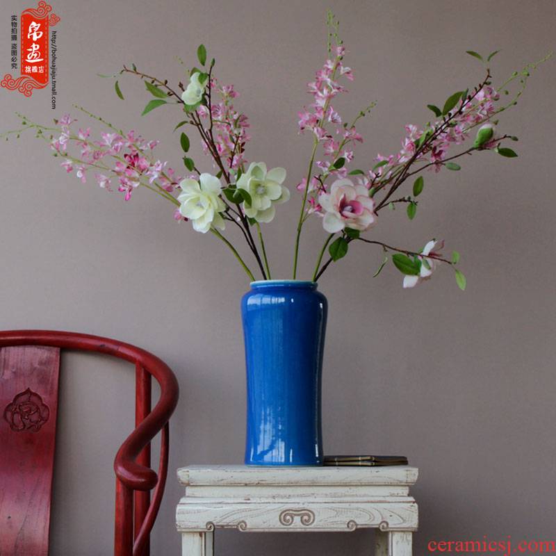 Jingdezhen ceramic dry flower vases, flower decoration home desktop flower flower implement the sitting room porch decoration