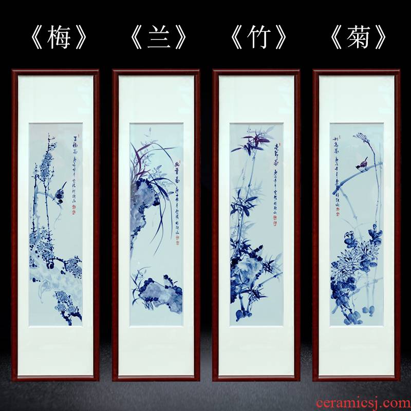 Jingdezhen ceramic by patterns of hand - made porcelain plate painting home sitting room porch study sofa setting wall decoration