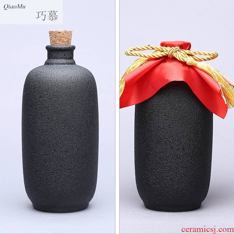 Qiao mu bottle combination packages mail ceramic bottle wine wine wine jars decorated vase furnishing articles points home