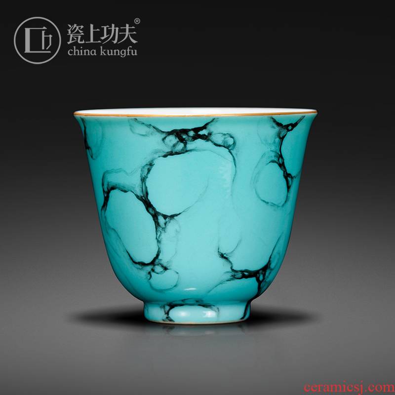 Jingdezhen porcelain pure hand - made fish stone on kung fu masters cup sample tea cup noggin kung fu tea set ceramic cup