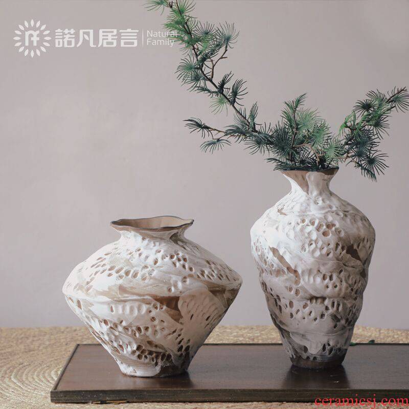 Mesa of ceramic vase continental zen wabi-sabi wind dried flower arranging flowers sitting room place, creative home TV ark, adornment