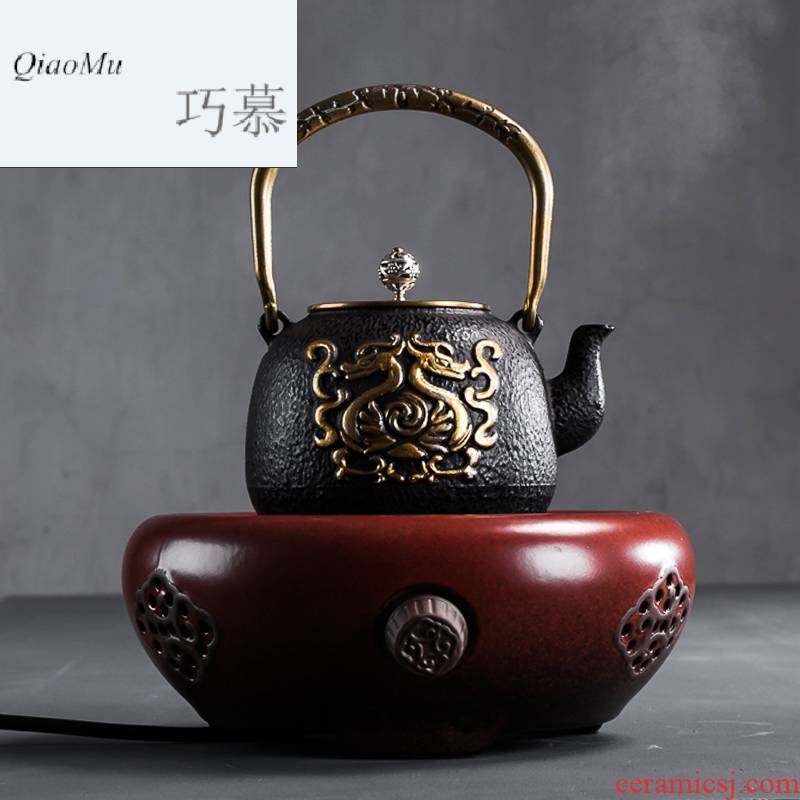 Qiao MuTie cast iron pot of uncoated Japan mini boiled tea stove electric TaoLu boiling water pot boil tea home outfit