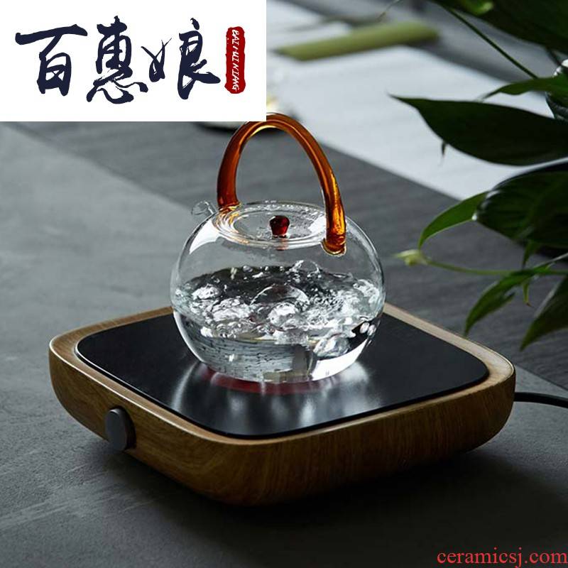 (niang Jane make tea tea stove glass teapot.mute electric TaoLu household ultra - thin tea furnace iron pot of ceramic POTS