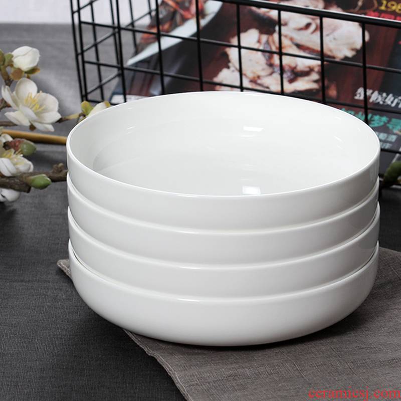 Four suit deepening dishes of household ceramics creative FanPan circular paella nest soup plate plate plate plate of ipads China