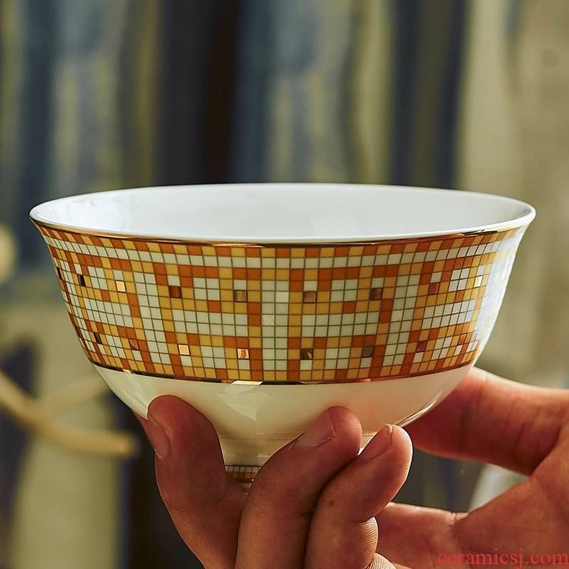 Qiao mu cutlery set dishes with jingdezhen ceramic ipads porcelain bowl chopsticks bowl dish dishes home European up phnom penh