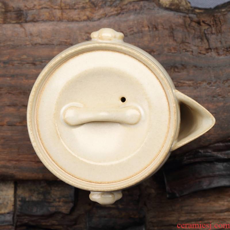 Qiao mu mini jingdezhen ceramic POTS kung fu tea kettle individual household TaoMingTang manually open the slice white clay pot