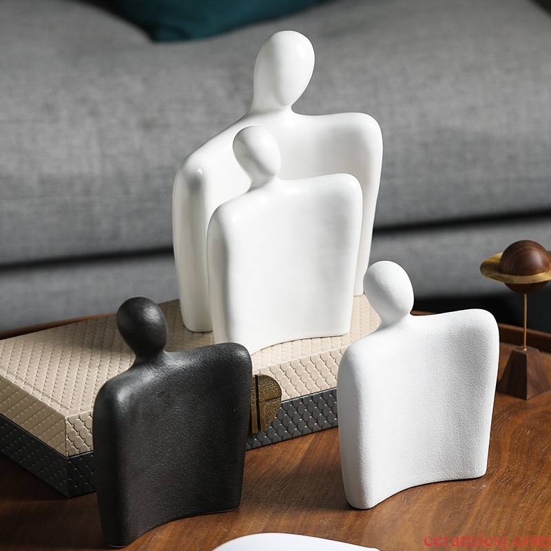 Ceramic creative abstract characters, furnishing articles of I and contracted food sitting room wine porch decoration wedding gift