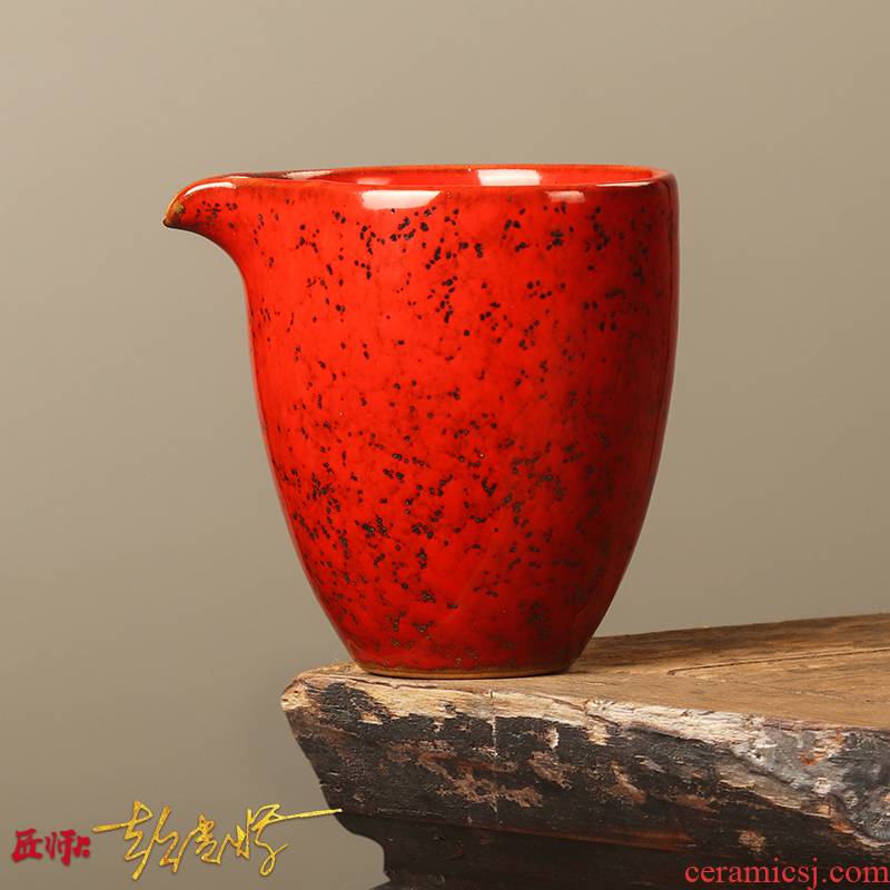 Artisan fairy up chick ceramic fair keller Japanese high - end network black sea points tea, kungfu tea accessories