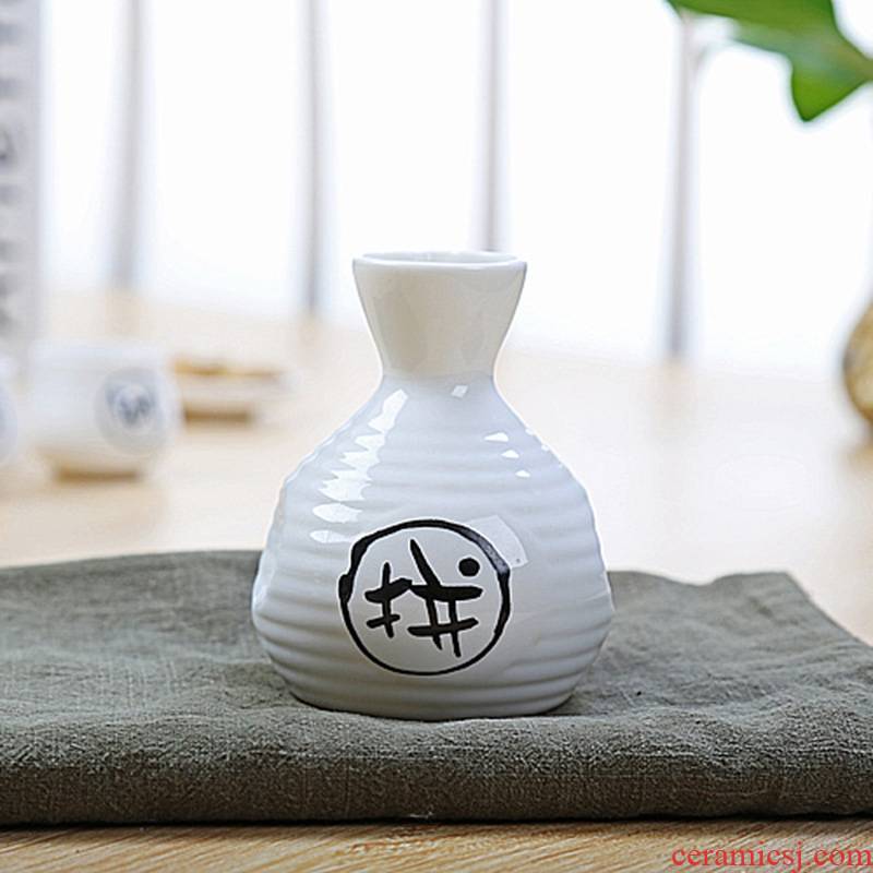 Qiao mu ceramic wine suit small household individuality creative a small handleless wine cup glass Japanese - style wine liquor flagon of wine