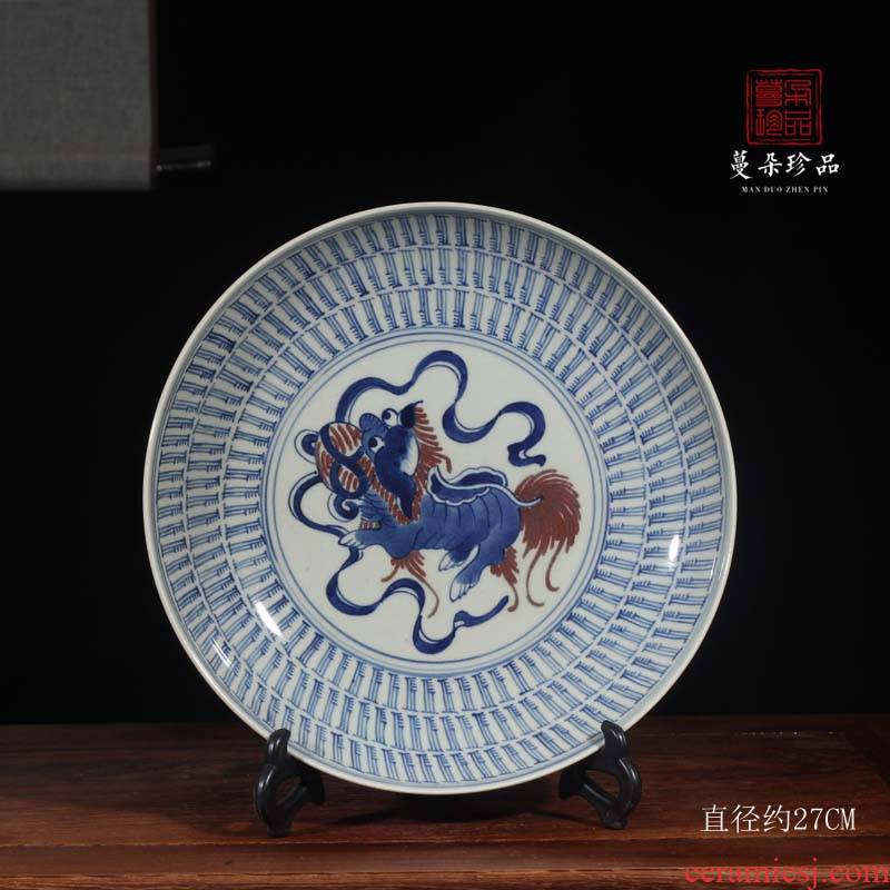 Jingdezhen hand - made decorative porcelain lion furnishing articles archaize life of word hand - made of porcelain kangxi in the the qing dynasty porcelain lion