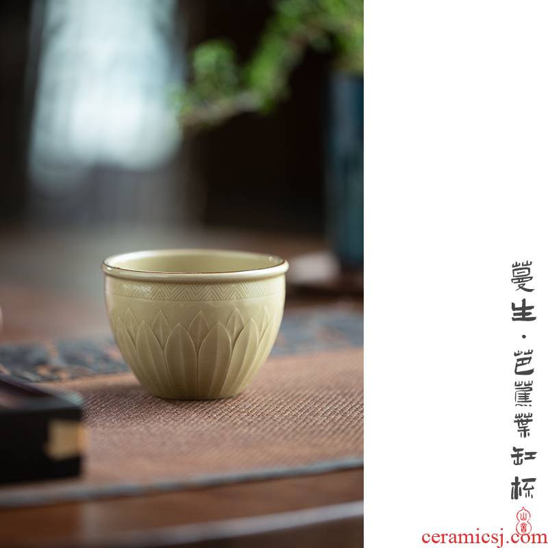 Jingdezhen up cylinder cup pure manual master cup single cup top ceramic cups kung fu tea sample tea cup