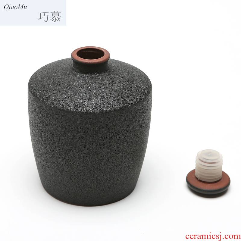 Qiao mu ceramic bottle pack a kilo earthenware jar decoration ideas archaize wind seal hoard wine flask