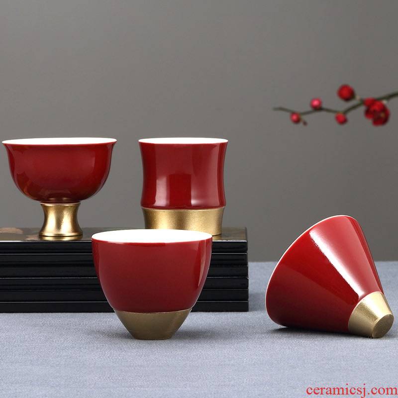 Qiao FengZi ceramic cups for Taiwan master cup single CPU kung fu tea set sample tea cup bowl household fragrance - smelling cup