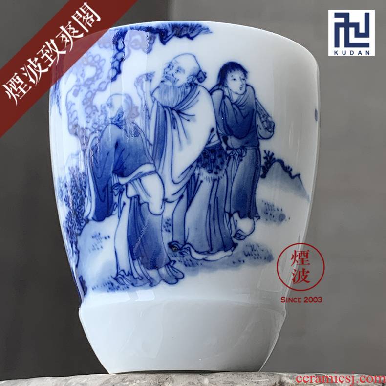 Jingdezhen nine wonderful hand burn hand - made porcelain nine paragraphs offer longevity figure mold cup sample tea cup tea cups