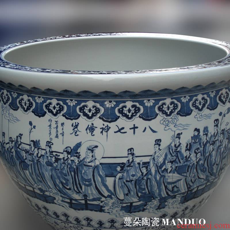 Jingdezhen hand - made eighty - seven celestial VAT full volume porcelain dragon lavishness VAT 1.2 m diameter