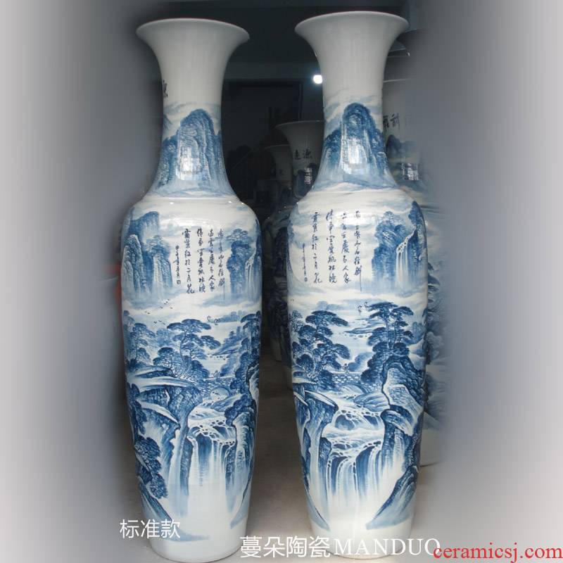 Jingdezhen hand - made scenery goes back to ancient times China company has the opened the hall lobby of large vases bottles