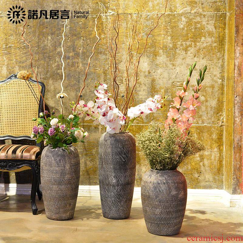 Europe type restoring ancient ways of creative ceramic pottery and porcelain vase of large sitting room household soft adornment hotel furnishing articles flower arrangement