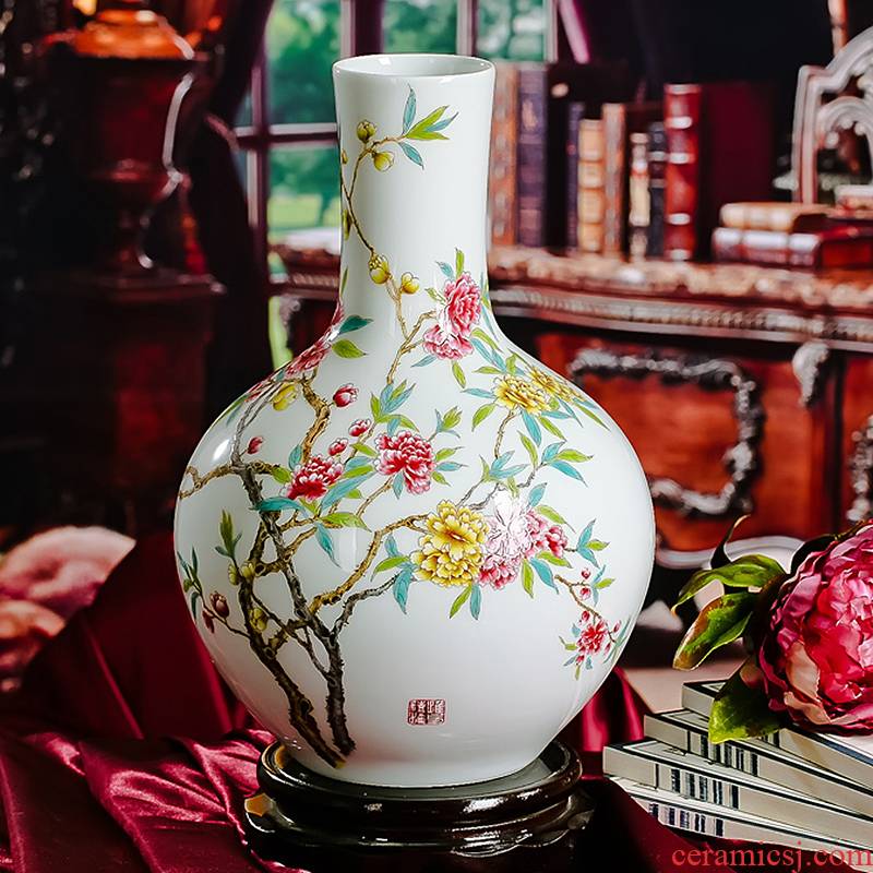 Jingdezhen ceramics vase sitting room place rich flower adornment large vases, excluding the base at home