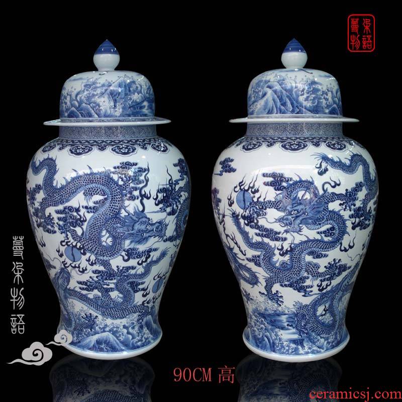 Jingdezhen hand - made general pot imitation qianlong wulong general high - grade air power fierce dragon grain, 80-90