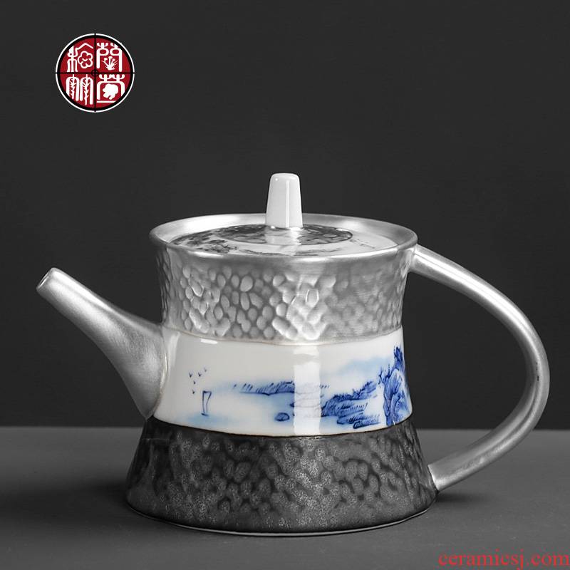 Ultimately responds tea pot with filtering kung fu small single pot 5 ceramic household Japanese vintage single coppering. As silver tea set