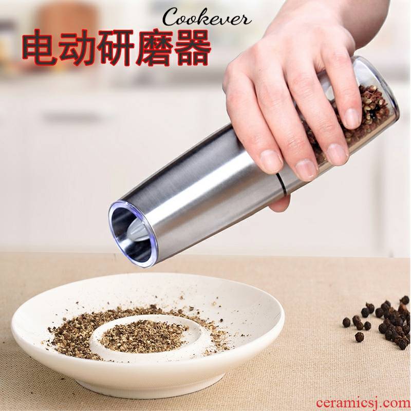 Adjustable ceramic core electric pepper mill grinding haiyan prickly ash black pepper mill accelerometer automatic grinding jar