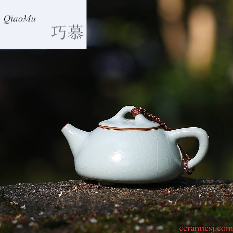 Longed for up opportunely stone gourd ladle pot of jingdezhen kung fu tea set single pot catch a pot of little teapot ceramic S24001 side handle