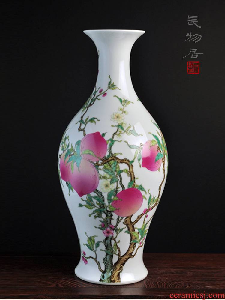 Offered home - cooked taste at high imitation yongzheng hand - made pastel live olive bottles of jingdezhen ceramic vases, flower receptacle furnishing articles