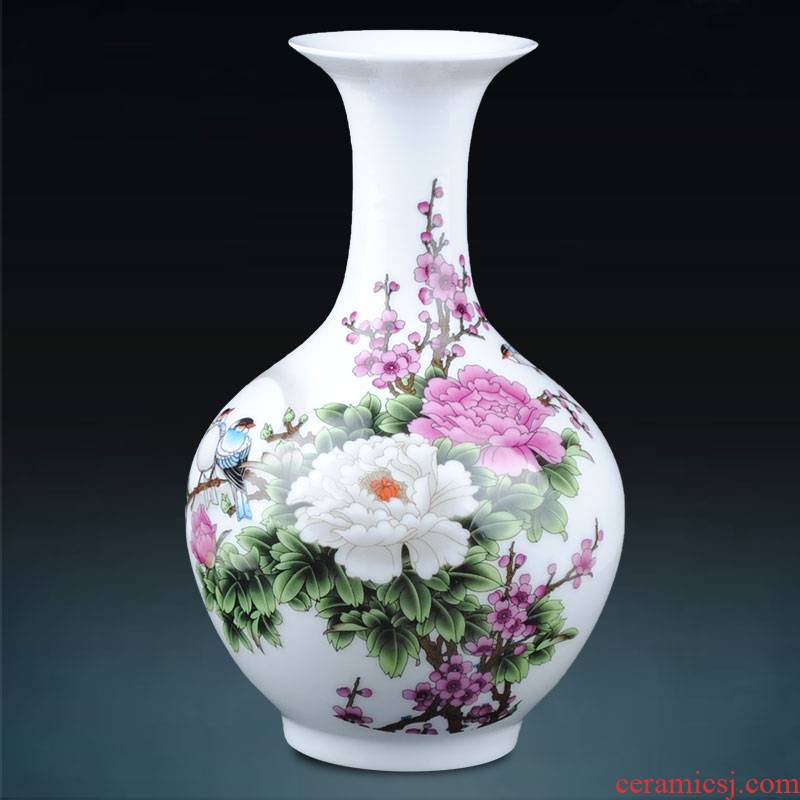 Jingdezhen ceramics powder enamel flower flower arranging furnishing articles I household wine bottles of the sitting room porch decoration porcelain