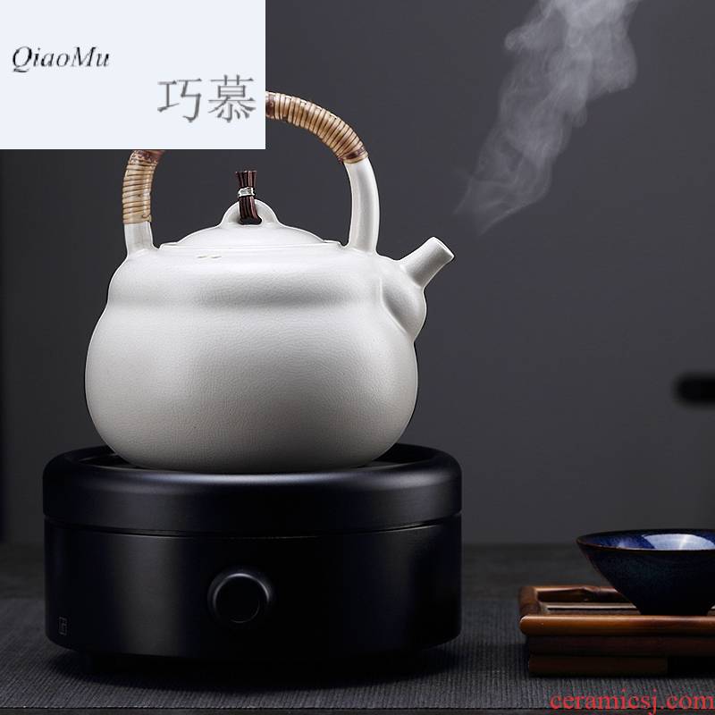 Qiao mu soda glaze white clay pot boiling kettle pot pot kung fu tea set electric kettle clay POTS to girder