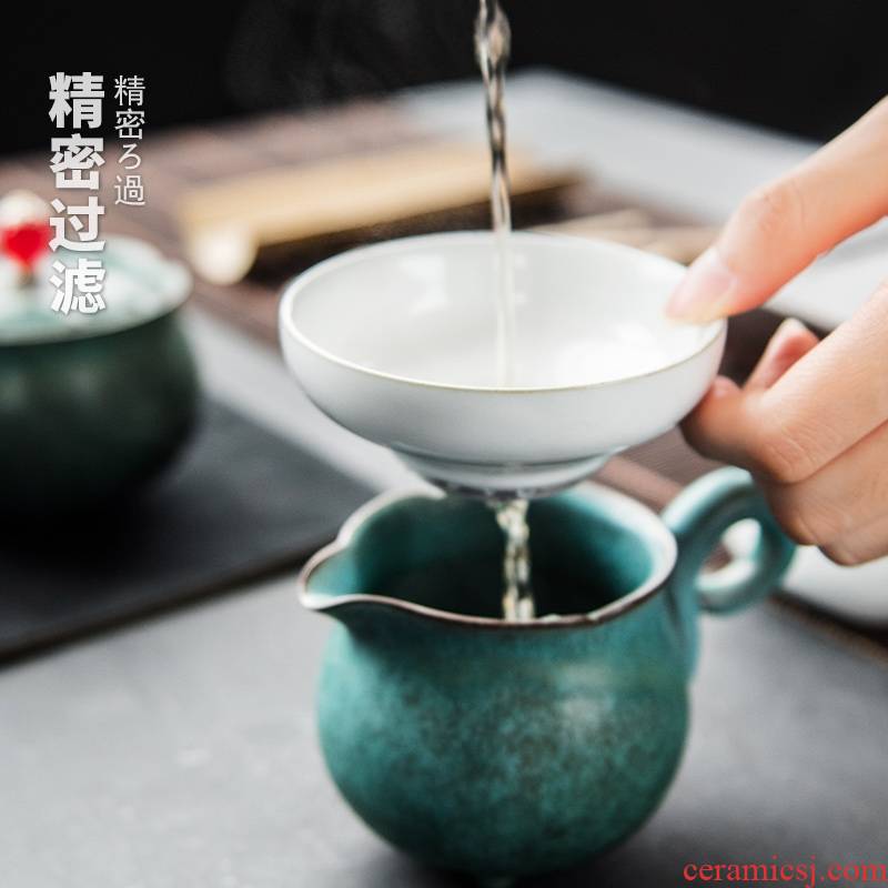Qiao mu hoops) tea filter ceramic filters filter kung fu tea tea strainer coarse pottery creative tea