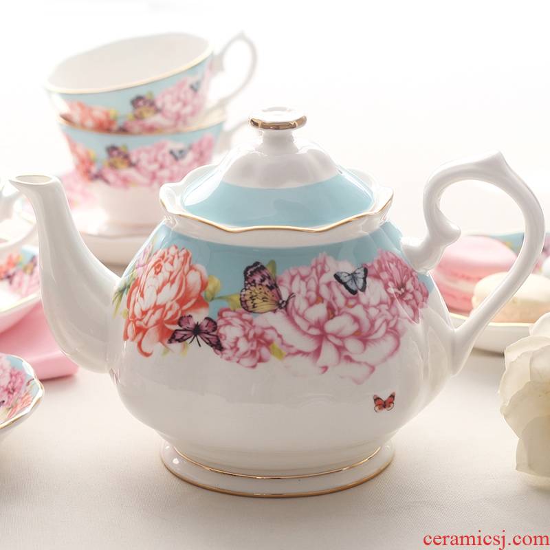 Qiao mu royal British rural Miranda butterfly ceramic English afternoon tea pot ipads porcelain coffee pot
