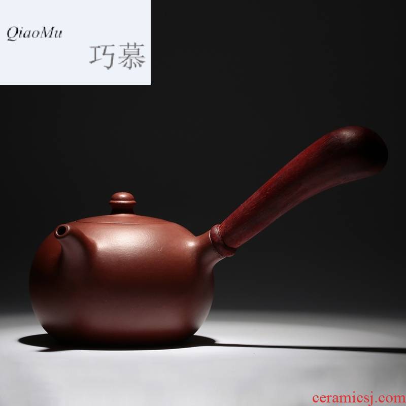 Qiao mu it side put the pot of yixing masters all hand undressed ore Tang Yu purple clay pot of annatto side teapot