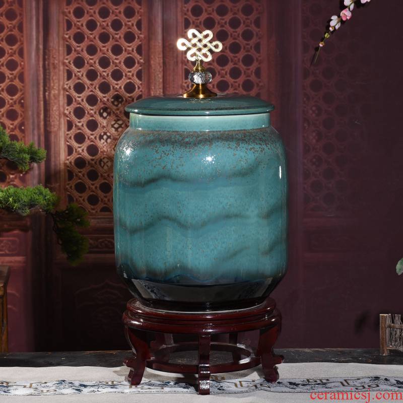 Jingdezhen ceramic new tank with the tap water storage tank water barrels of water dispenser large - sized pumping water bucket