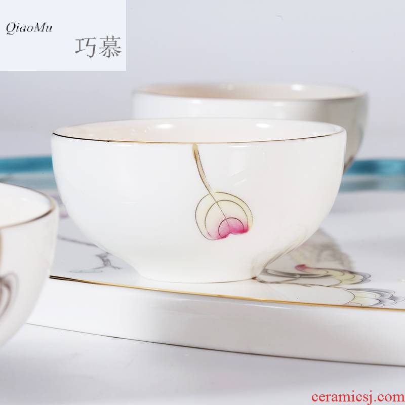 Qiao mu SU ipads porcelain tea set a pot of ink Ye Jinhui 8 head group six glasses of a complete set of ipads China kung fu tea tea