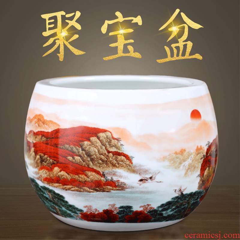 Luck cornucopia receive a case of jingdezhen ceramic hand - made vases, Chinese style living room porch place as cans