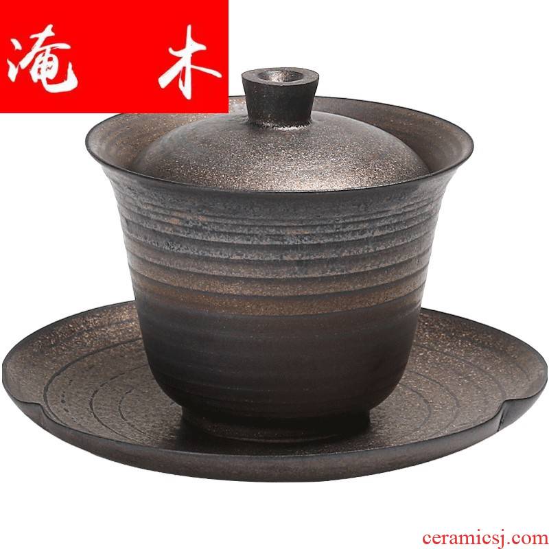 Submerged wood manual only thin foetus large three tureen ceramic tea cups coarse pottery bowl of kung fu tea tea bowl hand grasp