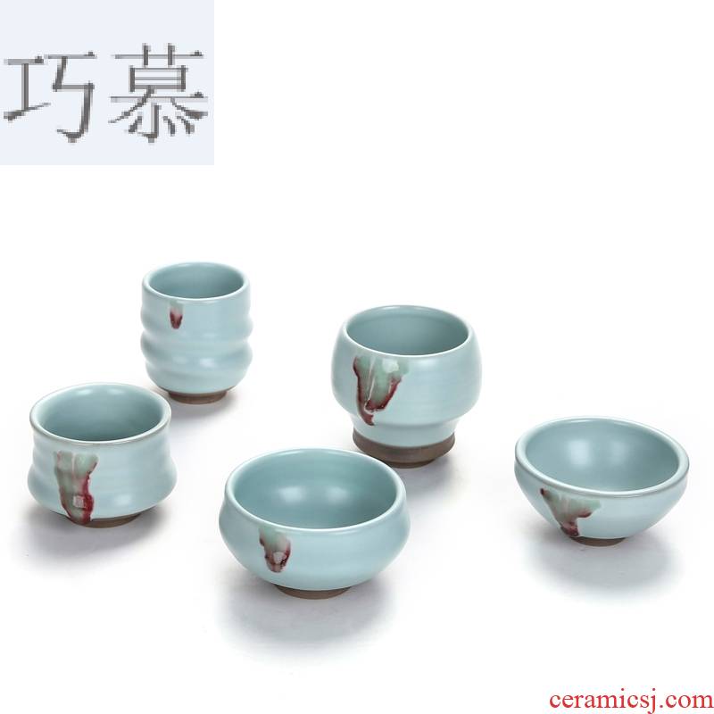 Qiao mu imitation song dynasty style typeface your porcelain tea cups kung fu tea set sample tea cup to open the slice your up product keller cup perfectly playable cup host