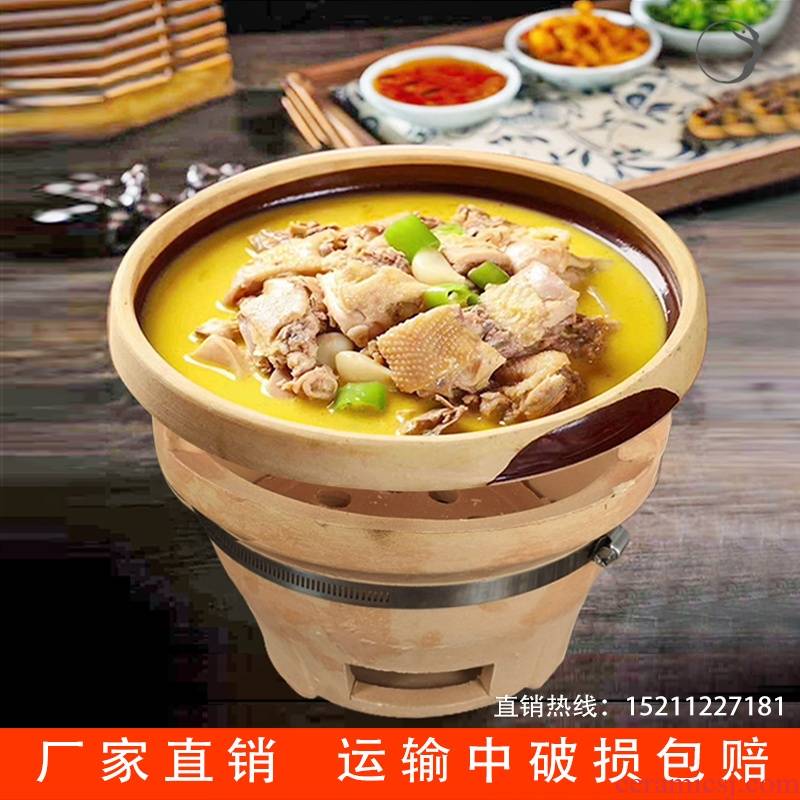 Clay pot Chang Detu fantastic hotpot dish bowl of hunan museum tableware thick Clay bowl ltd. hotel restaurant soil characteristics