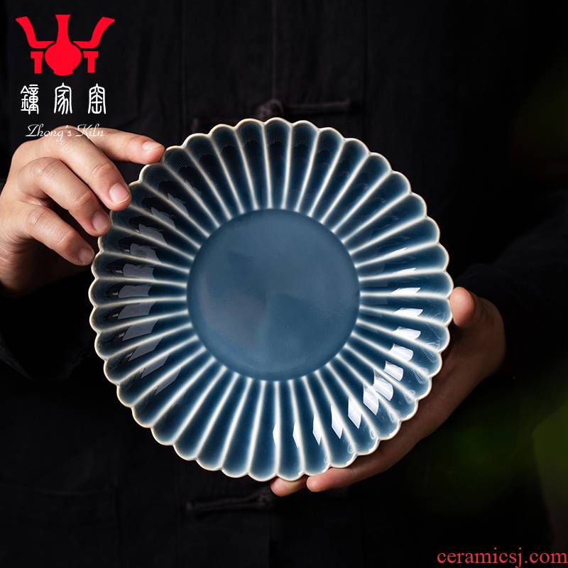 Clock home up pot bearing jingdezhen ceramics are it pot bearing dry fruit tray was kung fu tea tray tea tea table