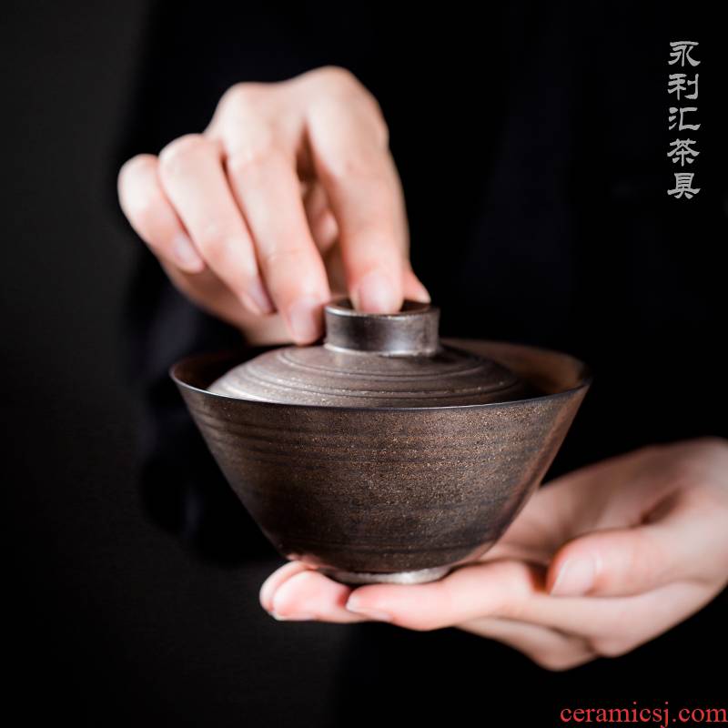 Wynn send only two tureen single Japanese tea bowl large firewood kung fu tea set of jingdezhen ceramics by hand