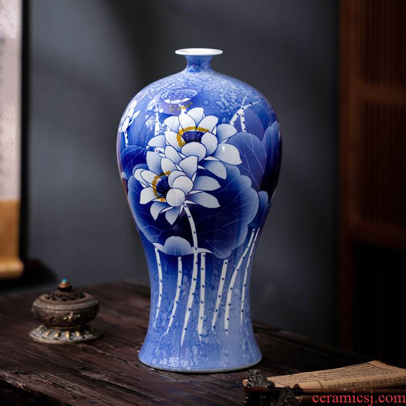 Jingdezhen ceramic jasper scent vase decoration rich ancient frame TV ark, furnishing articles sitting room porch flower arrangement craft